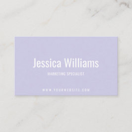 Minimalist Customizable Professional Lavender Visitkort