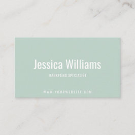 Minimalist Customizable Professional Pastel Green Visitkort