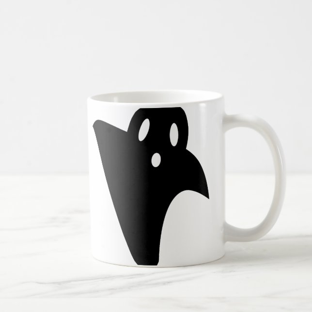 Minimalist cute ghost  kaffemugg (Höger)