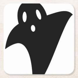 Minimalist cute ghost  underlägg papper kvadrat