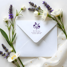 Minimalist Cute Wildflowers Bunch Family Address Stämpel