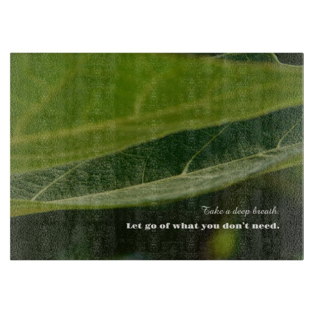 Minimalist Cutting Board – "Take a Deep Breath"  (Framsidan)