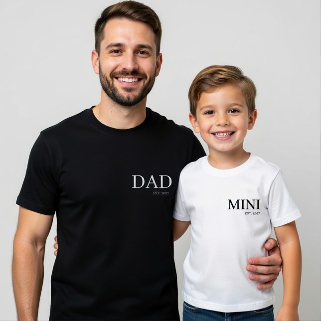 Minimalist Dad T-Shirt | DAD EST Year | (Skapare uppladdad)