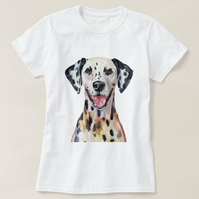 Minimalist Dalmatian Hund Inspired T Shirt (Design framsida)