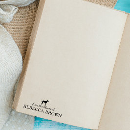 Minimalist Dalmatien Hund från Bibliotek vid, Bok Stämpel