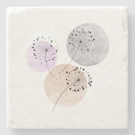 Minimalist Dandelion Wishes Boho Neutral Warm Stenunderlägg