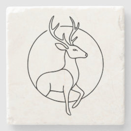 Minimalist Deer Line Art – Forest Animal Art Stenunderlägg