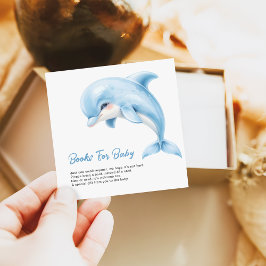 Minimalist delfin baby shower-bokförfrågan tilläggskort