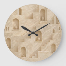 Minimalist Desert Architecture Wall Clock Stor Klocka
