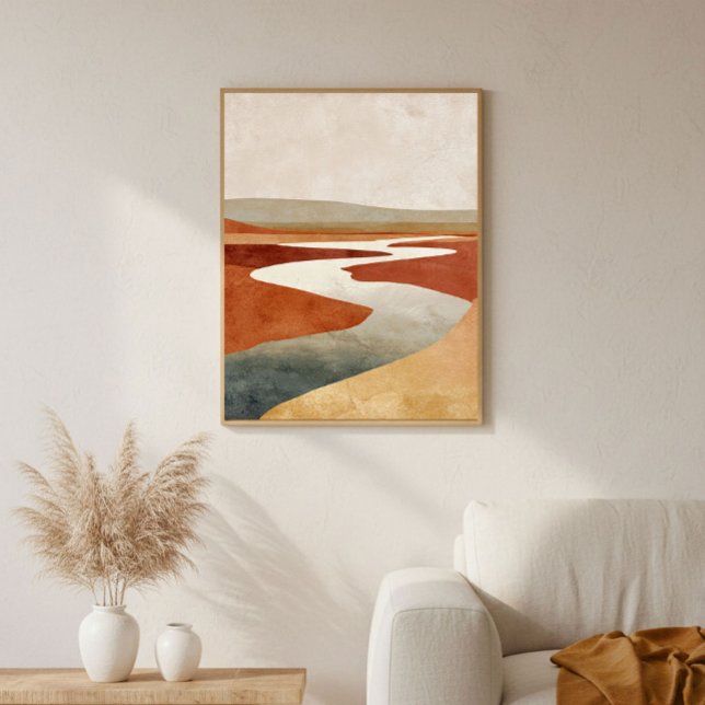 Minimalist Desert River Abstract Wall Art Poster (Skapare uppladdad)