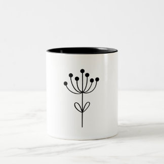 Minimalist Design Botanical  Två-Tonad Mugg