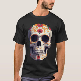 Minimalist Día de los Muertos Skull T Shirt