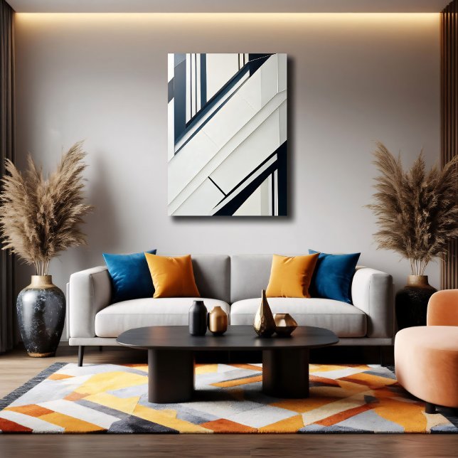 Minimalist Diagonal Geometry Canvastryck (Skapare uppladdad)