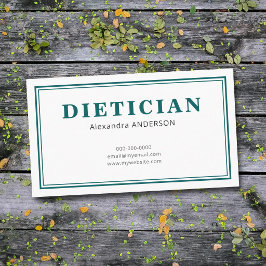 Minimalist Dietitian Visitkort