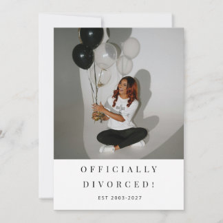 Minimalist Divorce Announcement Photo Card Meddelande