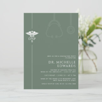 Minimalist DNP Doctor of Nursing Practice Graduate Inbjudningar