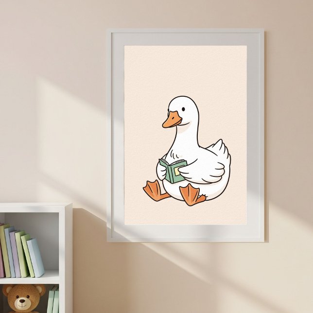 Minimalist Duck Art Print, Cute Duck Wall Decor Poster (Skapare uppladdad)