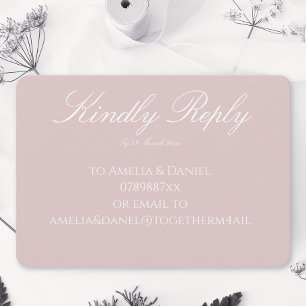 Minimalist Dusky Rosa och White OSA Kort
