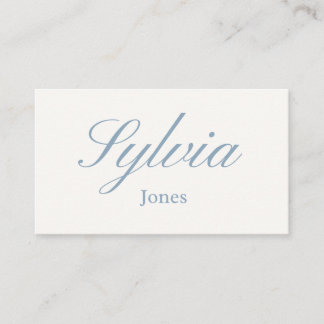 Minimalist dusty blue wedding flat place cards placeringskort