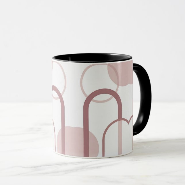 Minimalist Dusty Pink Abstract Arch Mug Mugg (Framsida höger)