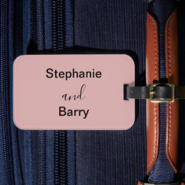 Minimalist Dusty Pink Newlywed Honeymoon Bagagebricka