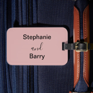 Minimalist Dusty Pink Newlywed Honeymoon Bagagebricka