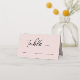 Minimalist Dusty Pink Table number Placeringskort