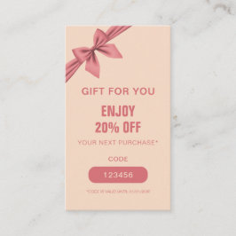 Minimalist Dusty Rose Cream Beauty Rabattkort