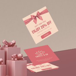 Minimalist Dusty Rose Cream Beauty  Rabattkort