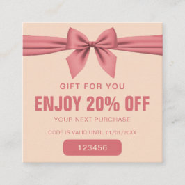 Minimalist Dusty Rose Cream Beauty Rabattkort