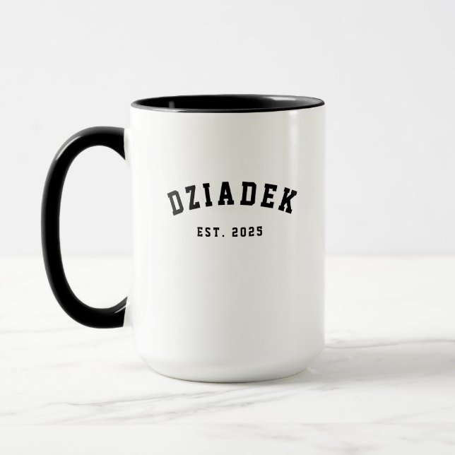 Minimalist Dziadek Est År Mugg (Vänster)
