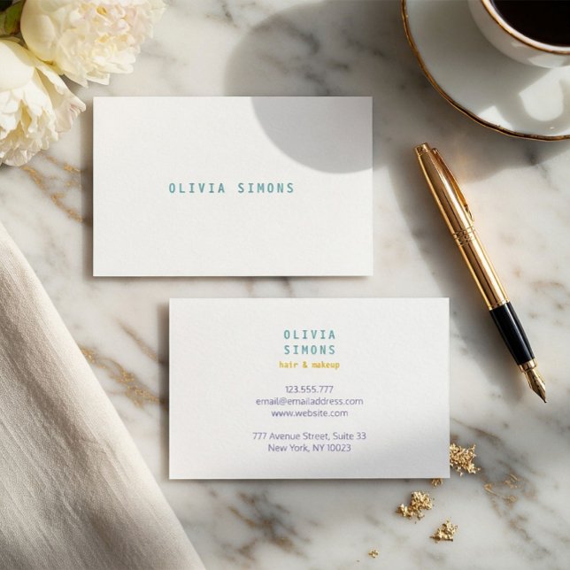 Minimalist Elegant Business Card. Visitkort (Minimalist and elegant custom business card.)