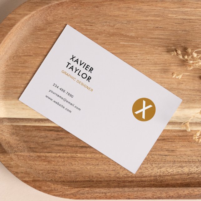 Minimalist Elegant Classy Graphic Designer Visitkort (Skapare uppladdad)