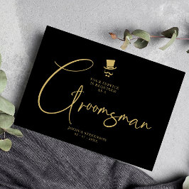 Minimalist Elegant Gorgeous Script Groomsman Inbjudningar