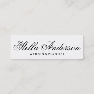 Minimalist elegant svartvit visitkort