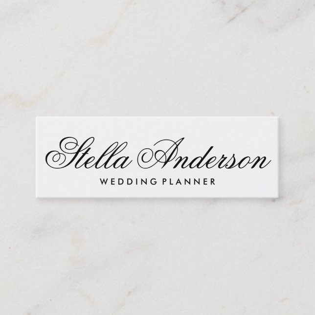 Minimalist elegant svartvit visitkort (Framsida)