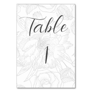 Minimalist, elegant Table number, sitting shart. Bordsnummer
