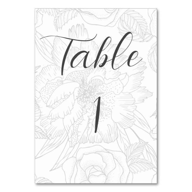 Minimalist, elegant Table number, sitting shart. Bordsnummer (Framsidan)