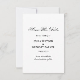 Minimalist Elegant Wedding Design Spara Datumet