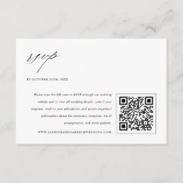 Minimalist Elegant Wedding Enclosure RSVP Card Tilläggskort