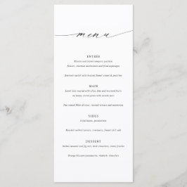 Minimalist Elegant Wedding Menu Card Meny