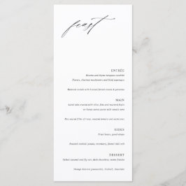 Minimalist Elegant Wedding Menu Card Meny