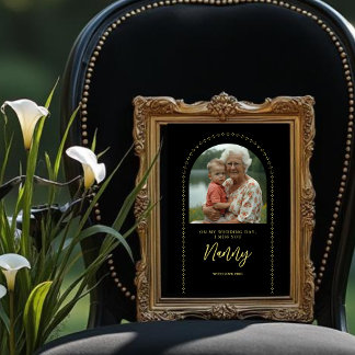 Minimalist Elegant Wedding Photo Tribute Memorial  Fototryck