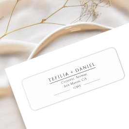 Minimalist Elegant Wedding Return Address Label Returadress Etikett
