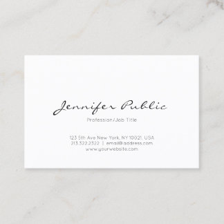 Minimalist elegant yrkesmässig modern visitkort