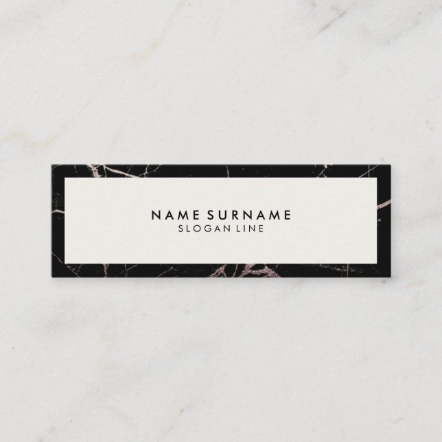 Minimalist elfenben för gräns för mini visitkort (Framsida)