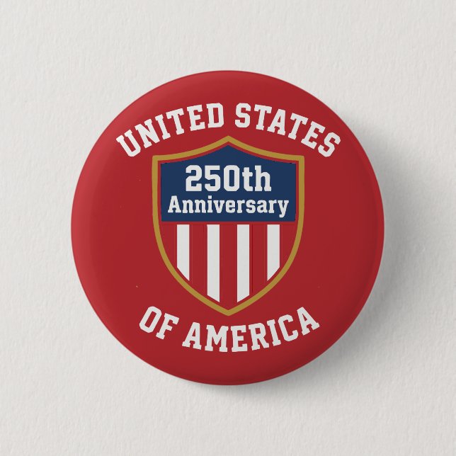 Minimalist Emblem United States 250th Anniversary Knapp (Framsida)