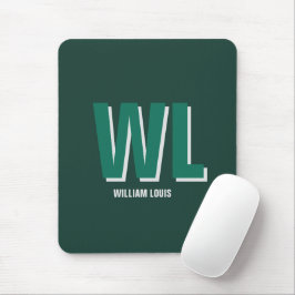 Minimalist Emerald Green Personalized Monogram Musmatta