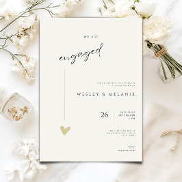 Minimalist Engagement Party Invitation Inbjudningar