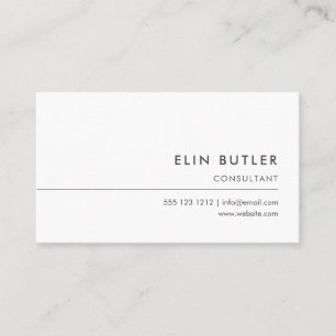 Minimalist enkel logotypvit visitkort